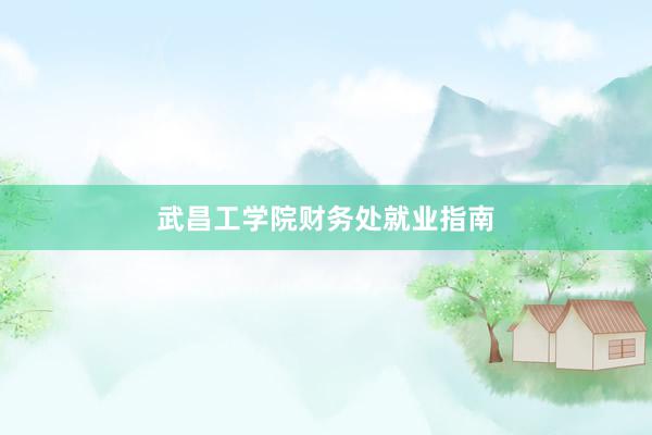 武昌工学院财务处就业指南