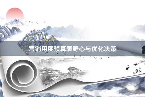 营销用度预算表野心与优化决策